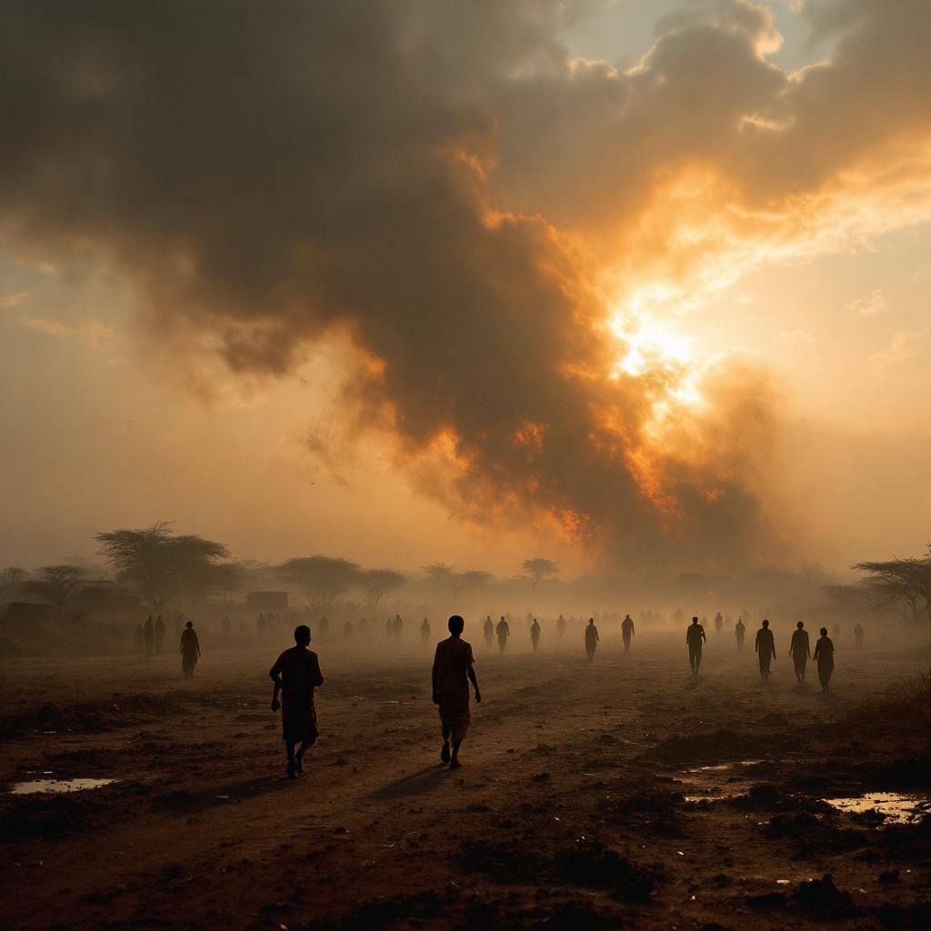 My mind wanders to Darfur